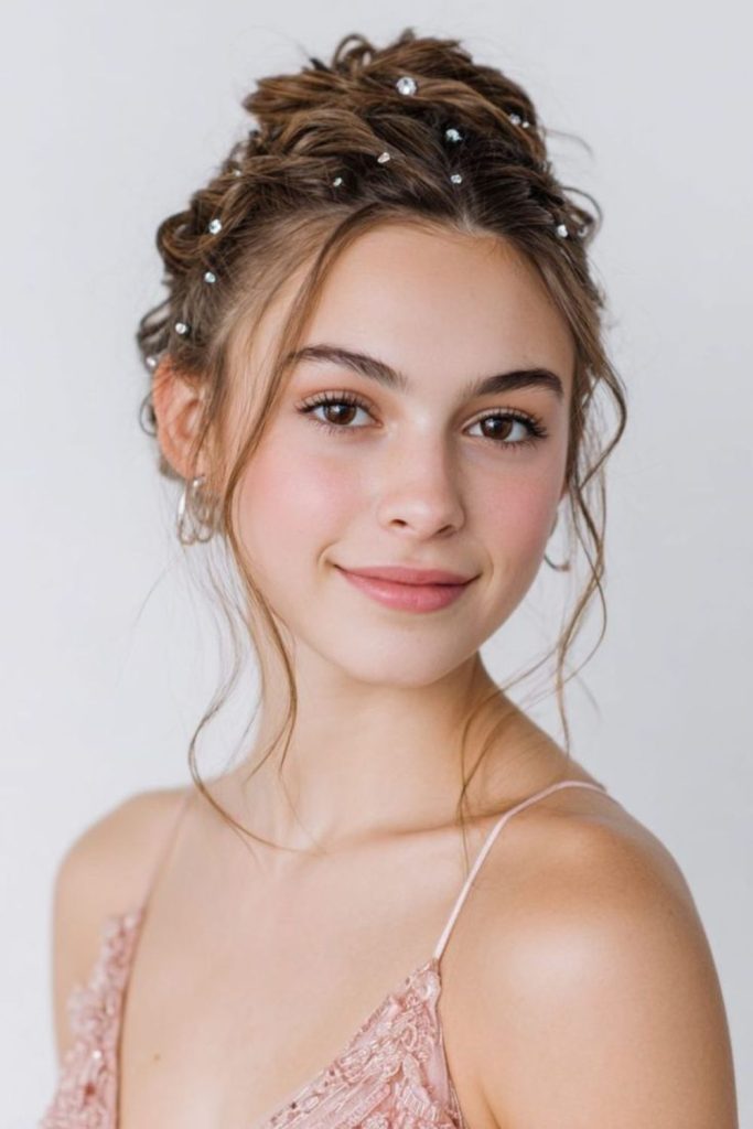 Curly puff voluminous dance look