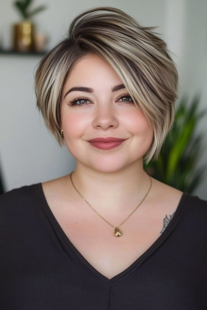 layered short crop ash tone textured structured haircut