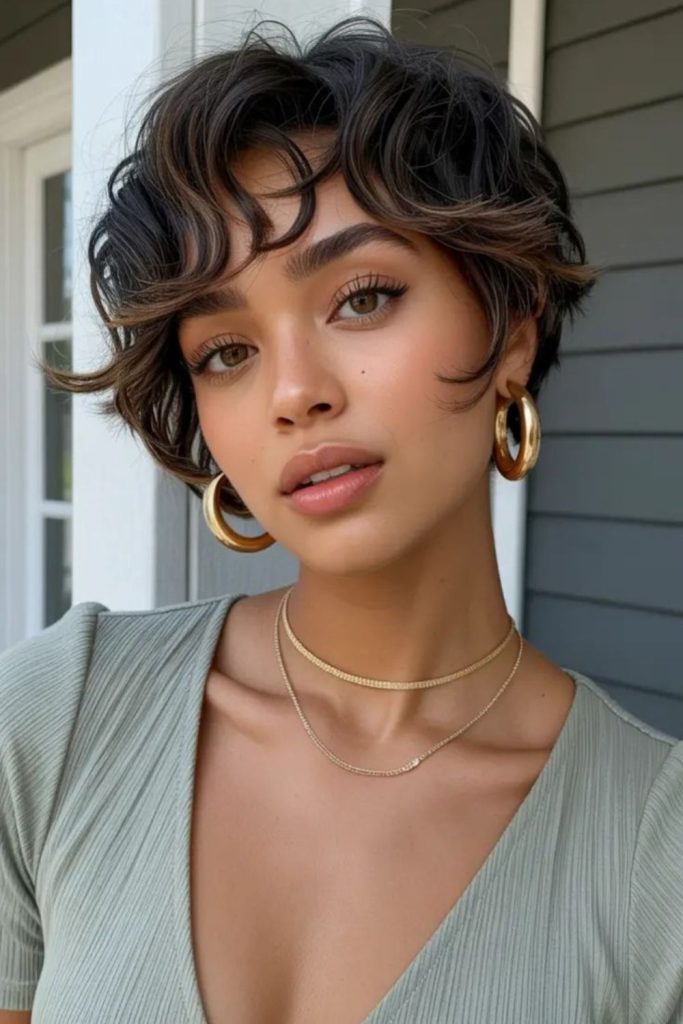 Auburn flicker bixie warm layered dynamic movement