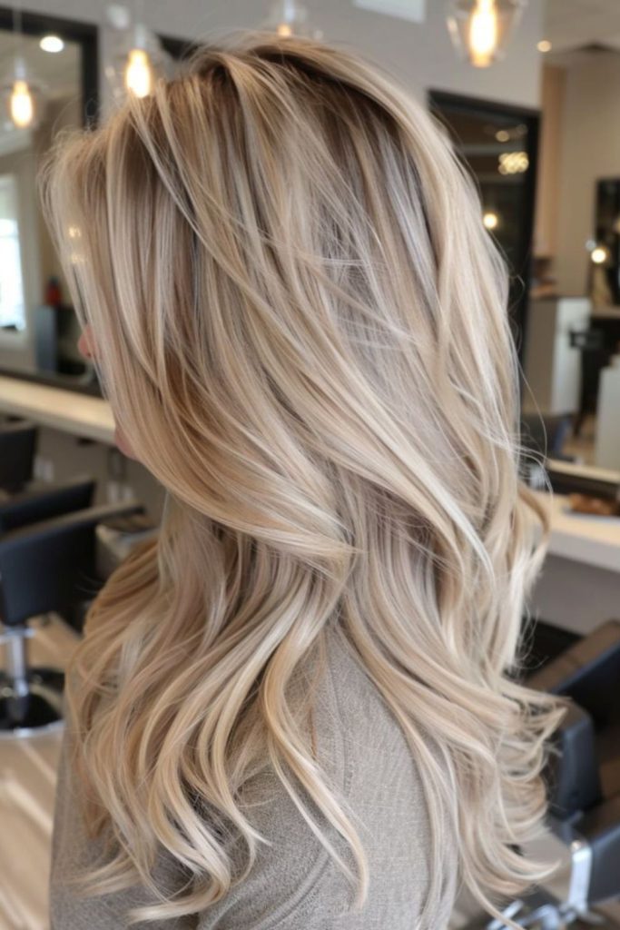 Beige blonde natural balanced smooth texture
