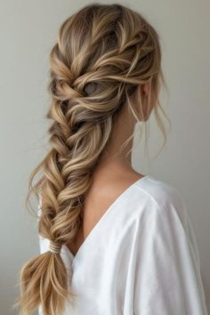 Boho fishtail braid loose soft style