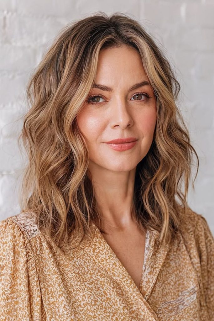 Breeze Kissed Midi Layers airy breezy layered medium hairstyle