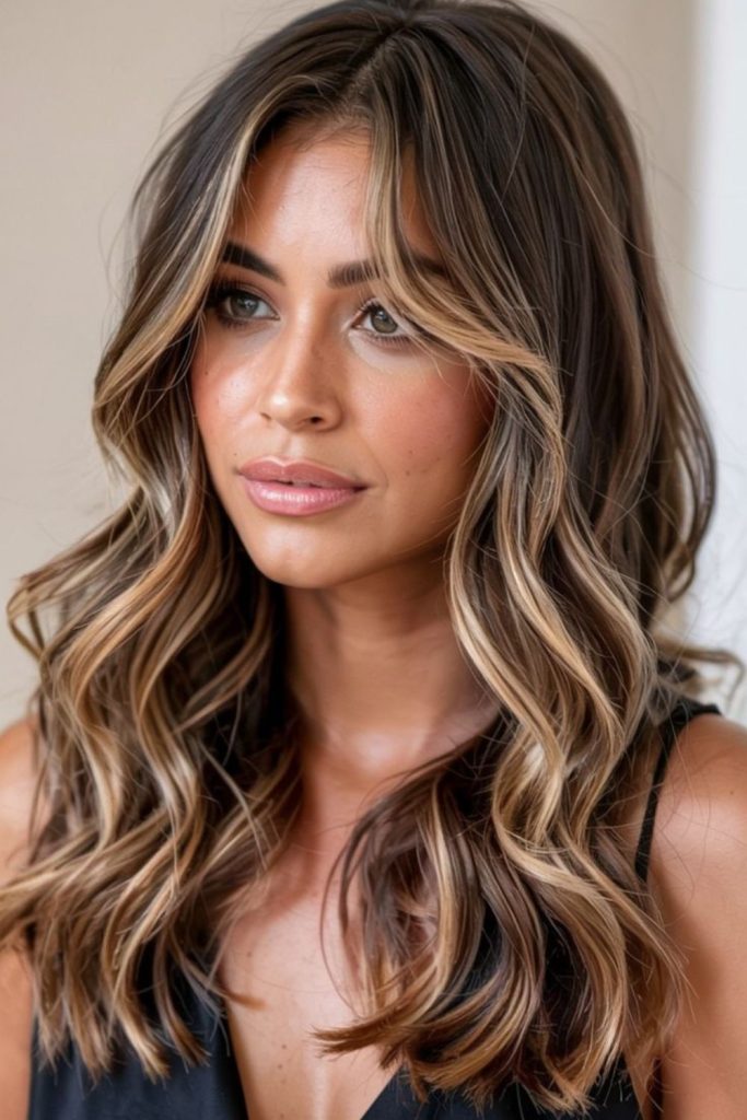 Bronze mirage flow shimmering brunette tones