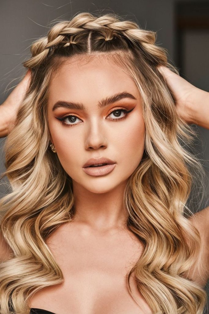 Half Crown braided half crown style