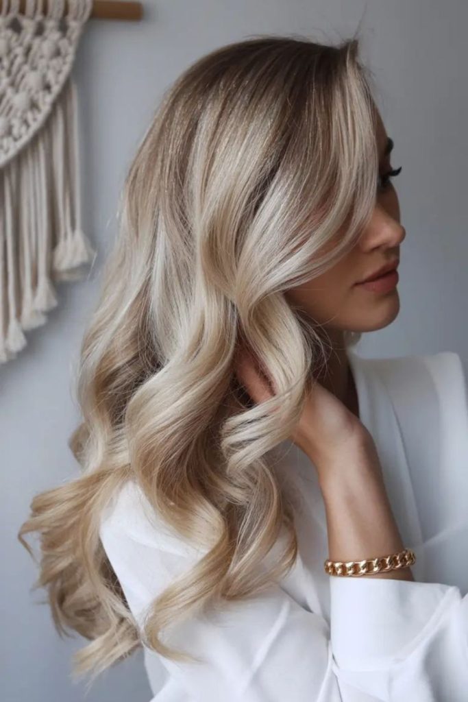 Champagne blonde icy soft blended layers