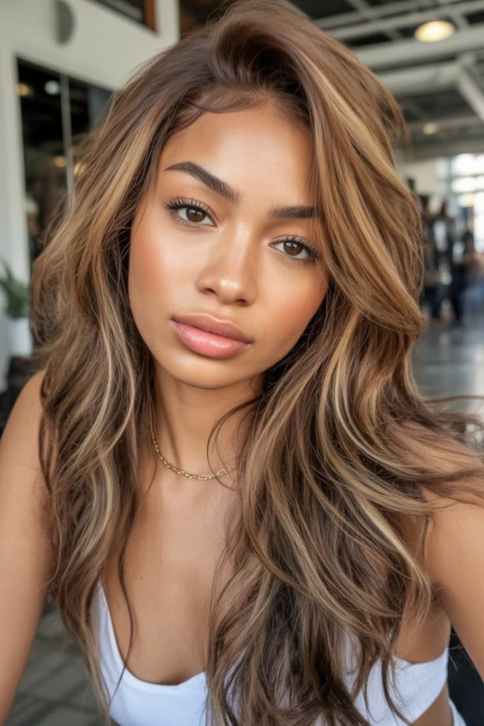 Cinnamon honey driftline spicy brown highlights