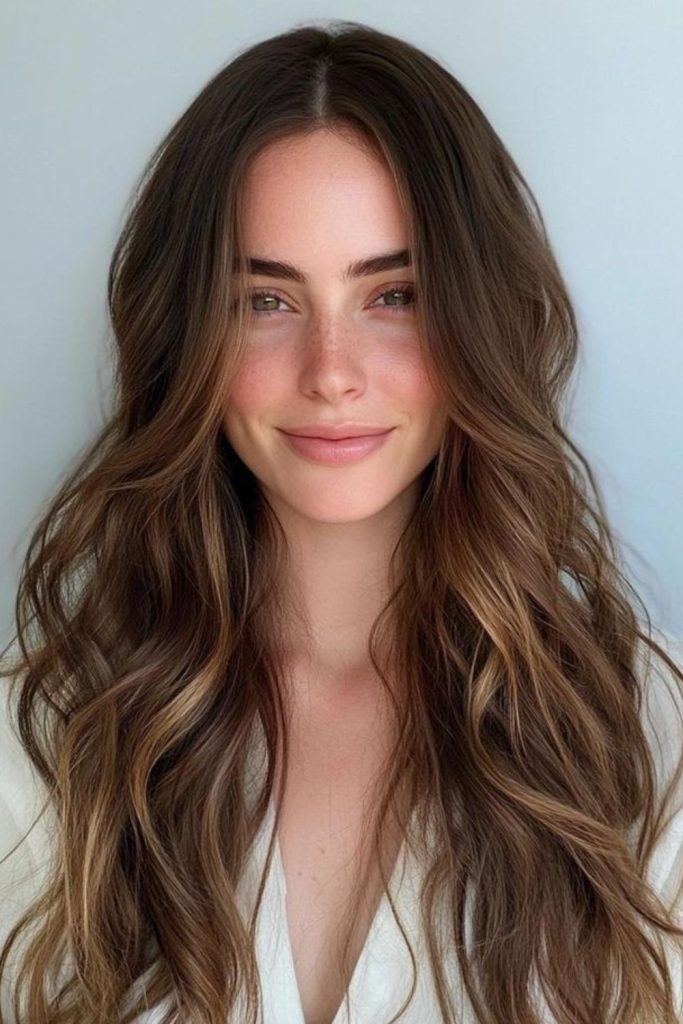 Warm cinnamon silk soft glowing waves