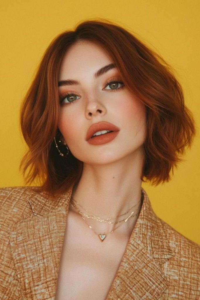 Bob warm toned soft curved bob