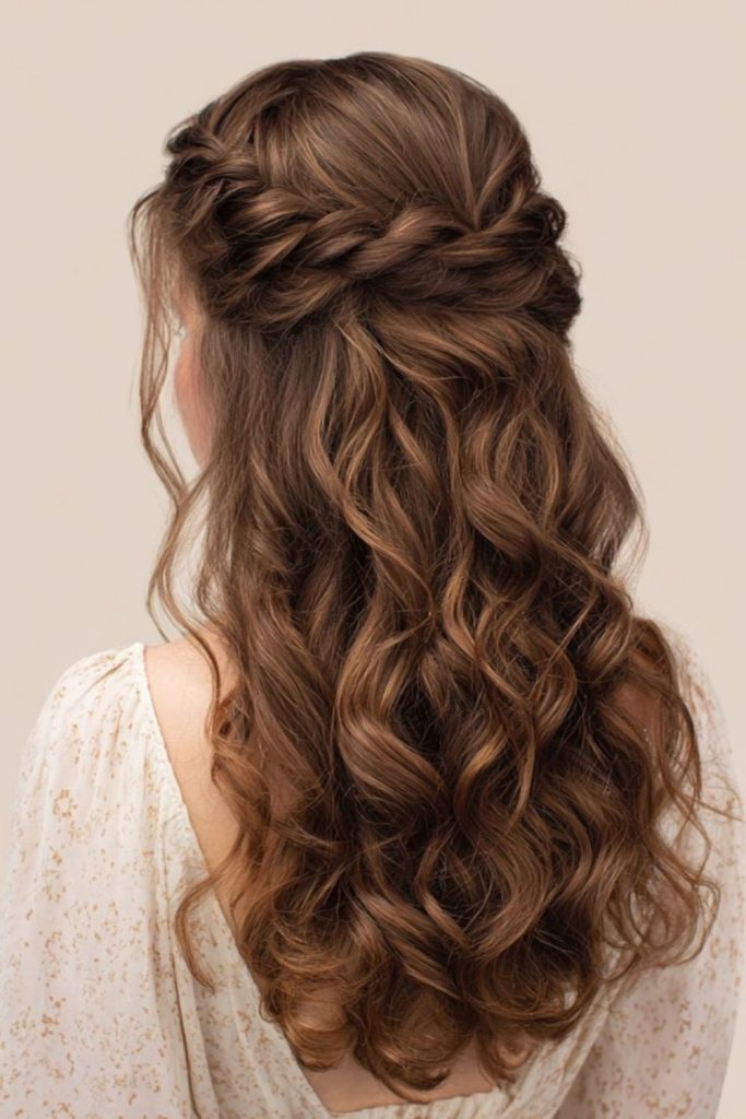 Half up soft cloud like waves