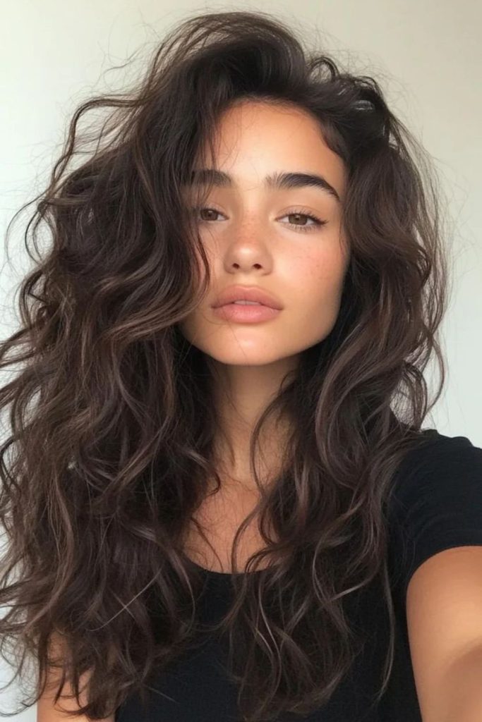 Fluffy cloud like soft voluminous waves