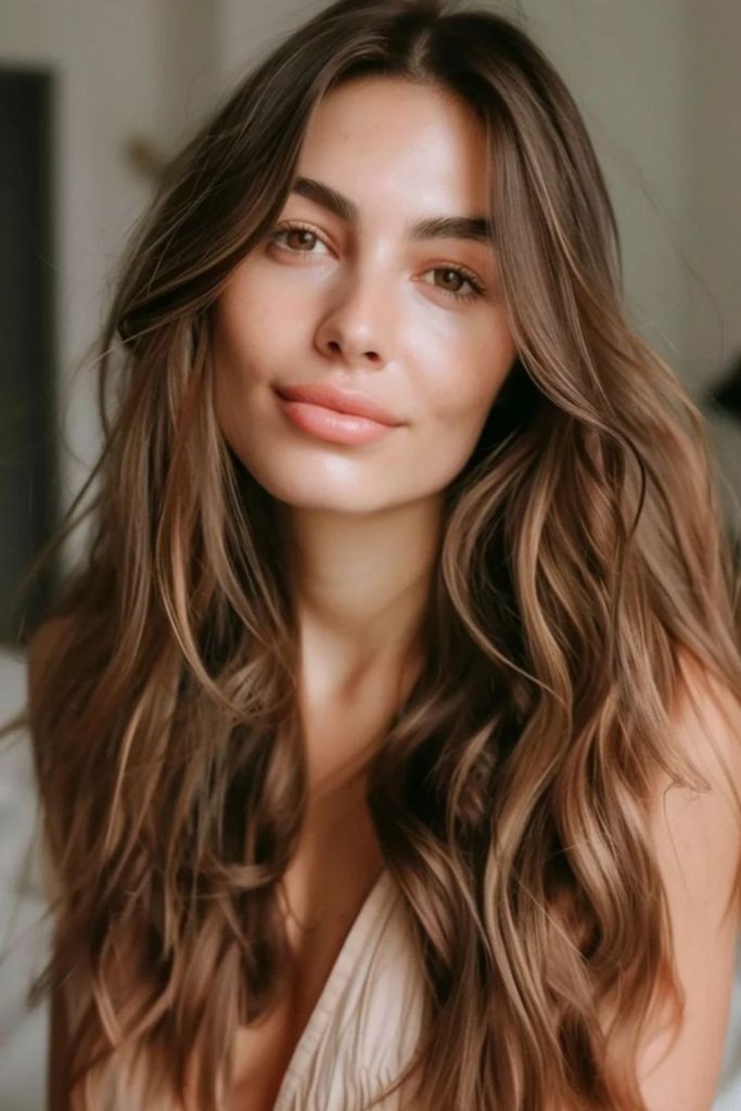 Copper brown mirage lines artistic brunette shimmer