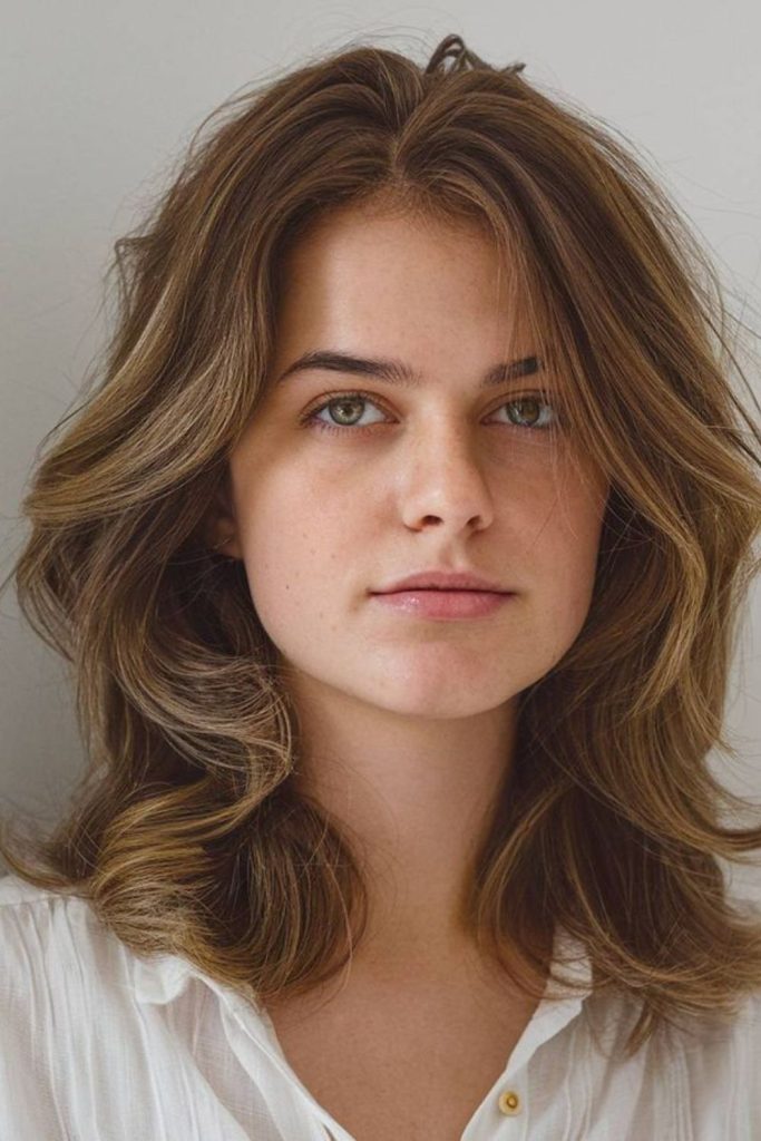 Desert Wind Layer Sweep windswept layered natural medium hair