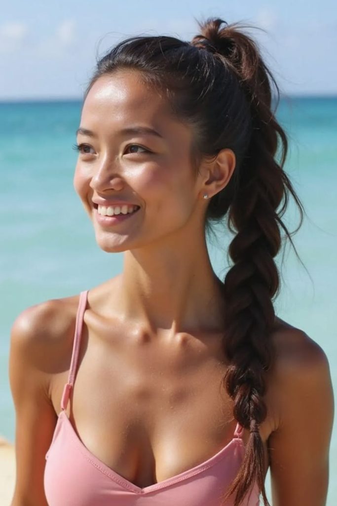 Coral fused braided pony style