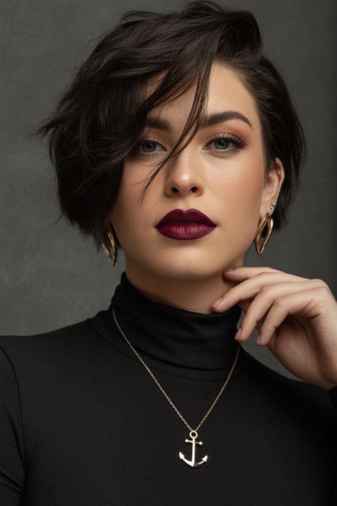 Ebony micro bixie dense layered compact shape cut