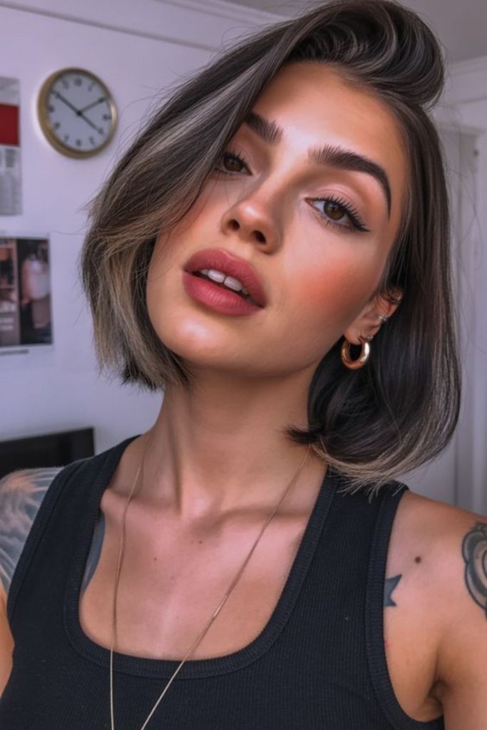 Electric buzz bob futuristic minimal short haircut