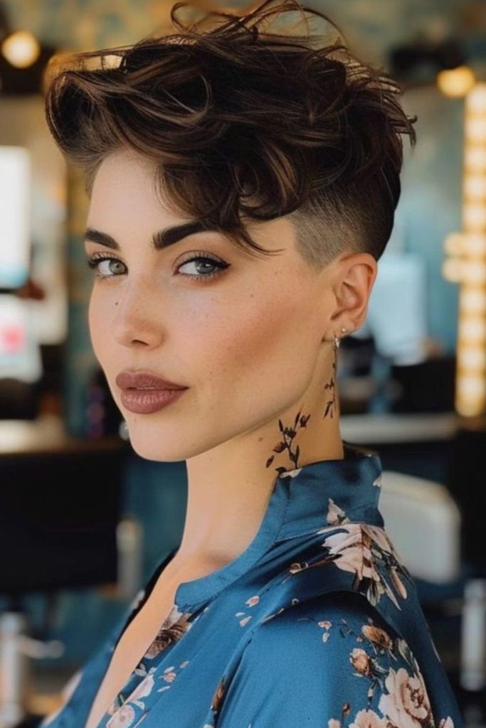 edgy undercut dramatic pixie style