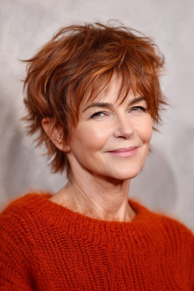 textured edgy short shag haircut