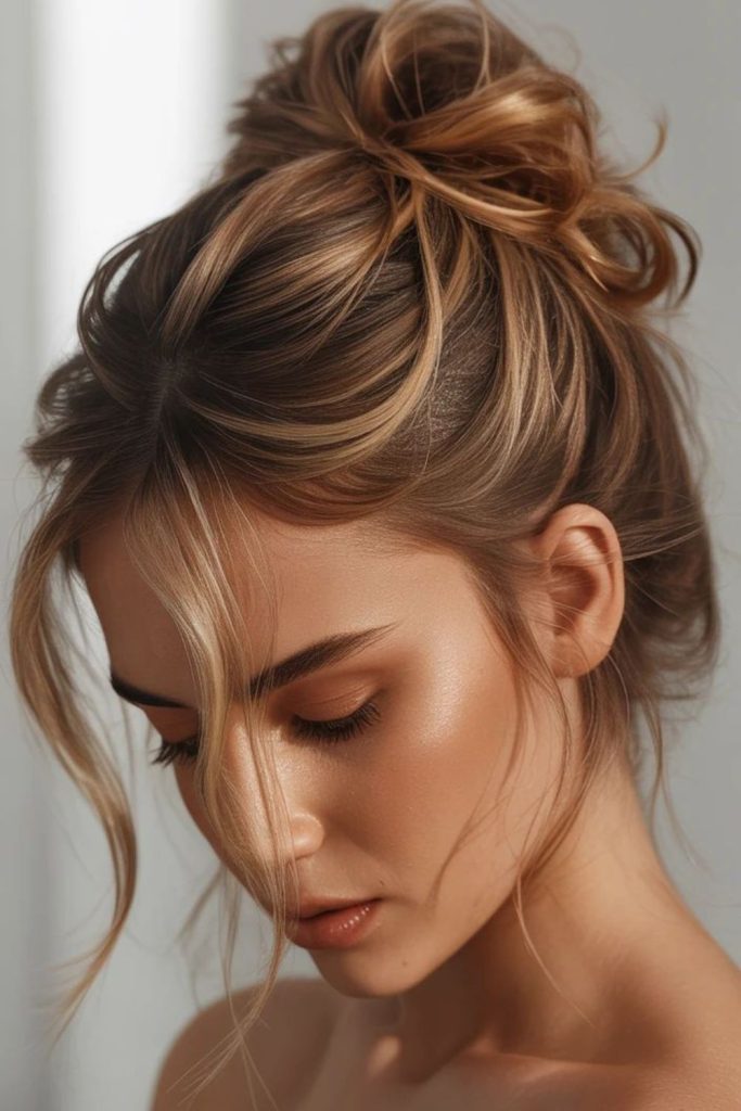 Halo knot updo ethereal bridal look