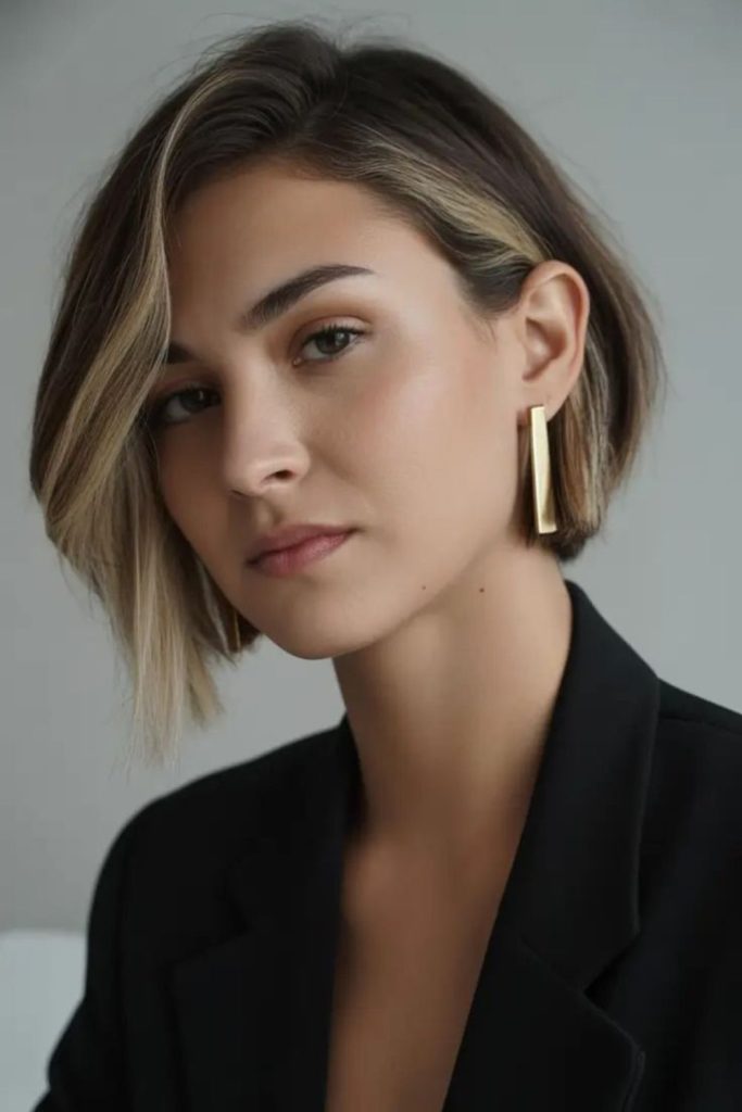 Frost Echo short sleek polished bob.