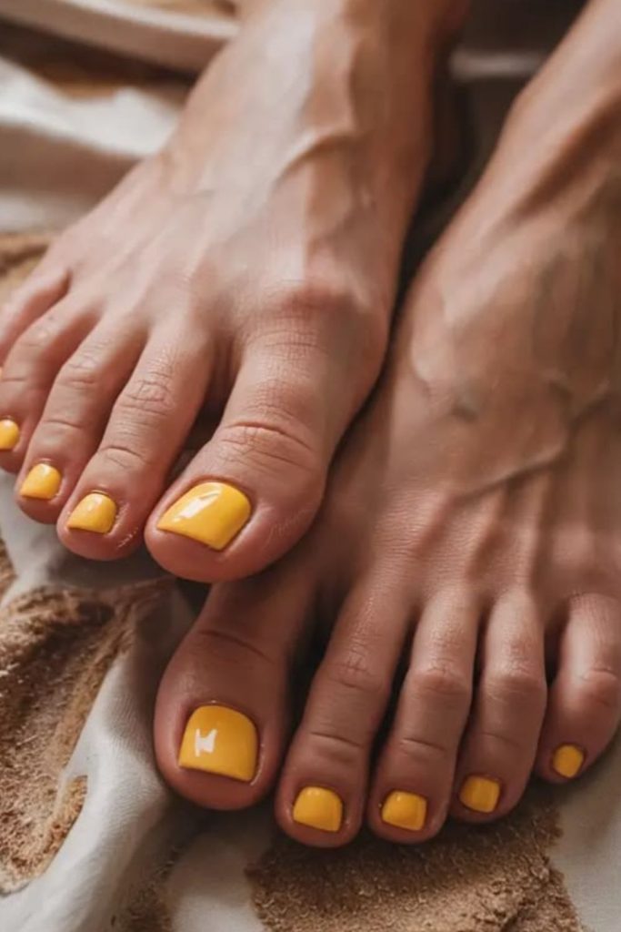 Golden honey radiant festive toenail shine