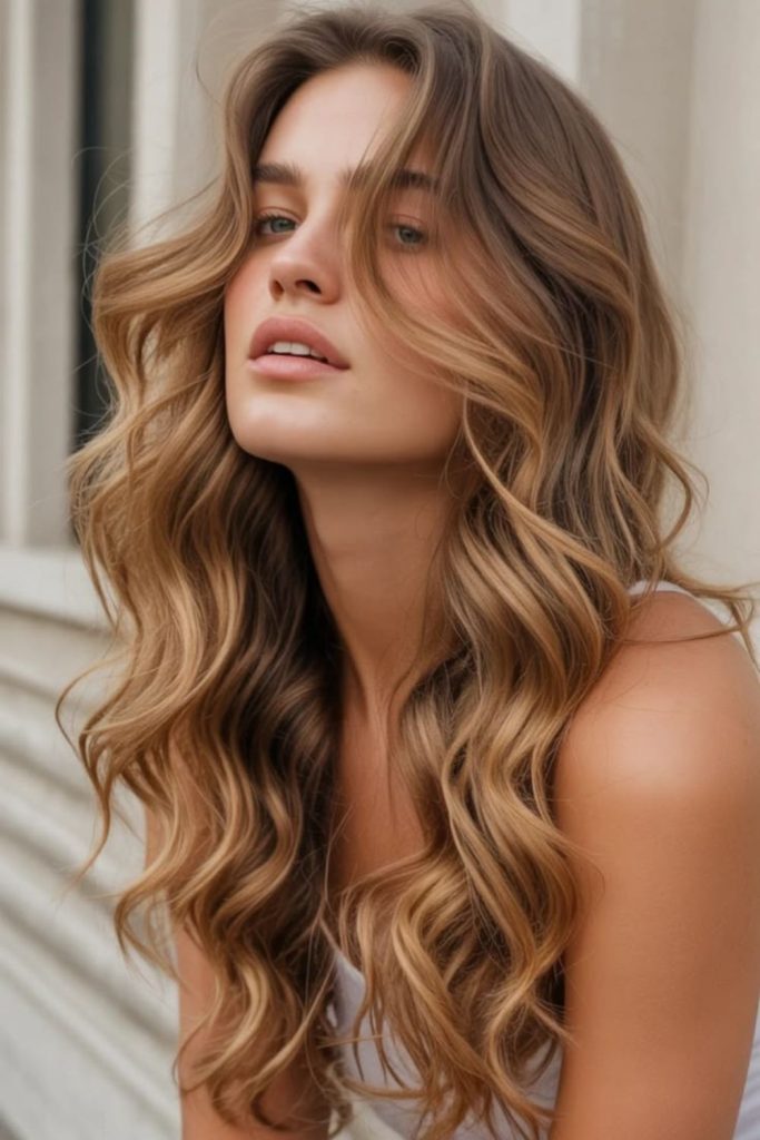 Sunset glowing soft golden wave movement