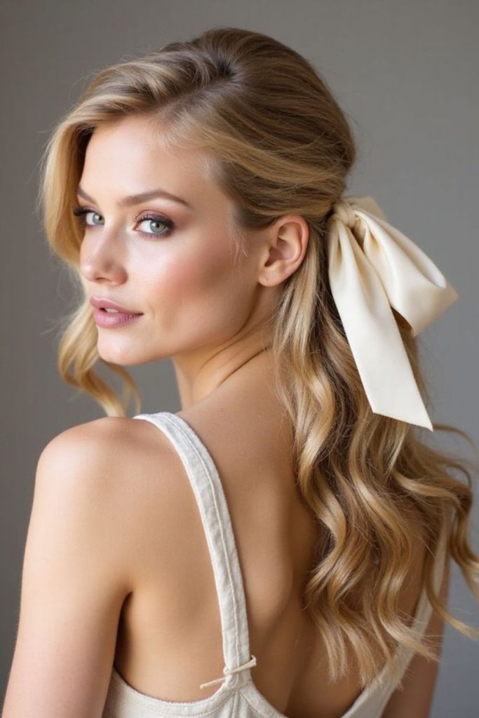 Pony Elegance sleek ponytail ribbon style