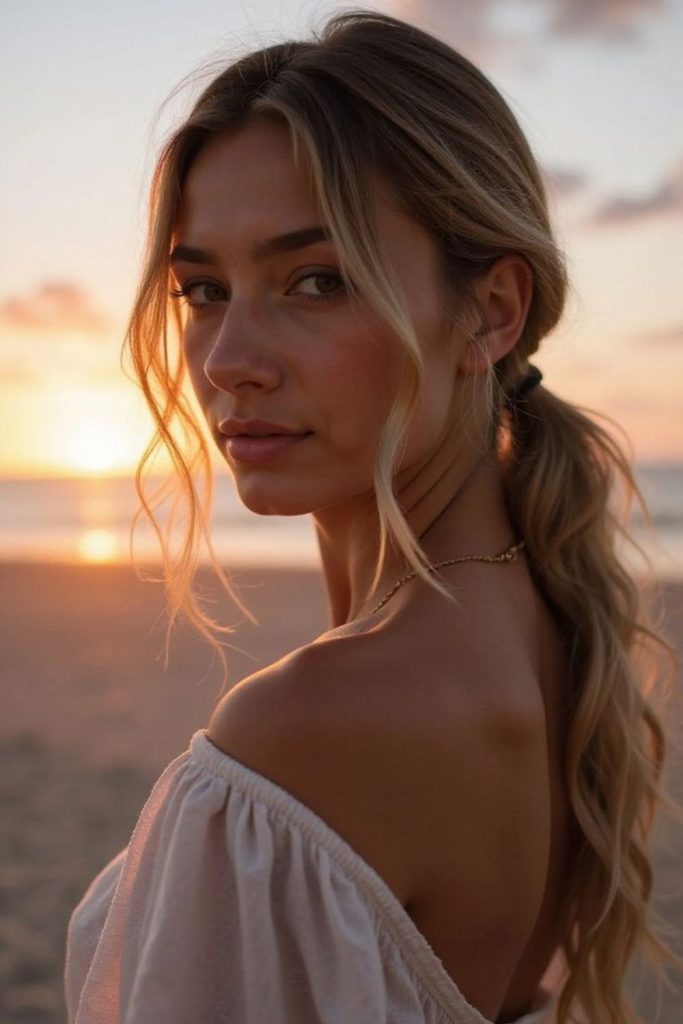 Golden tide side pony flick