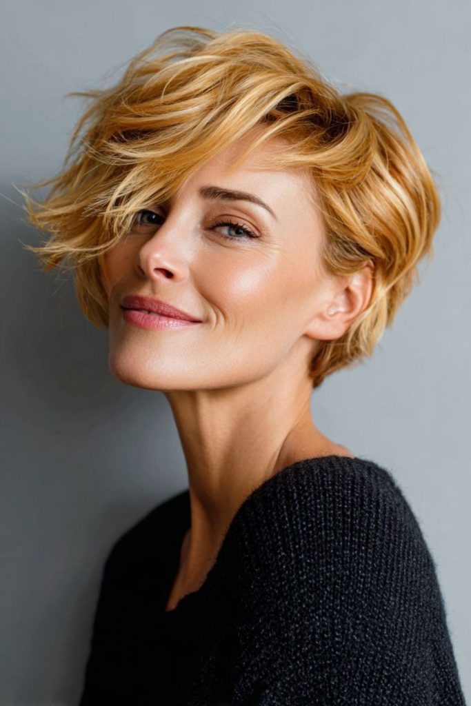 warm rounded modern bowl cut