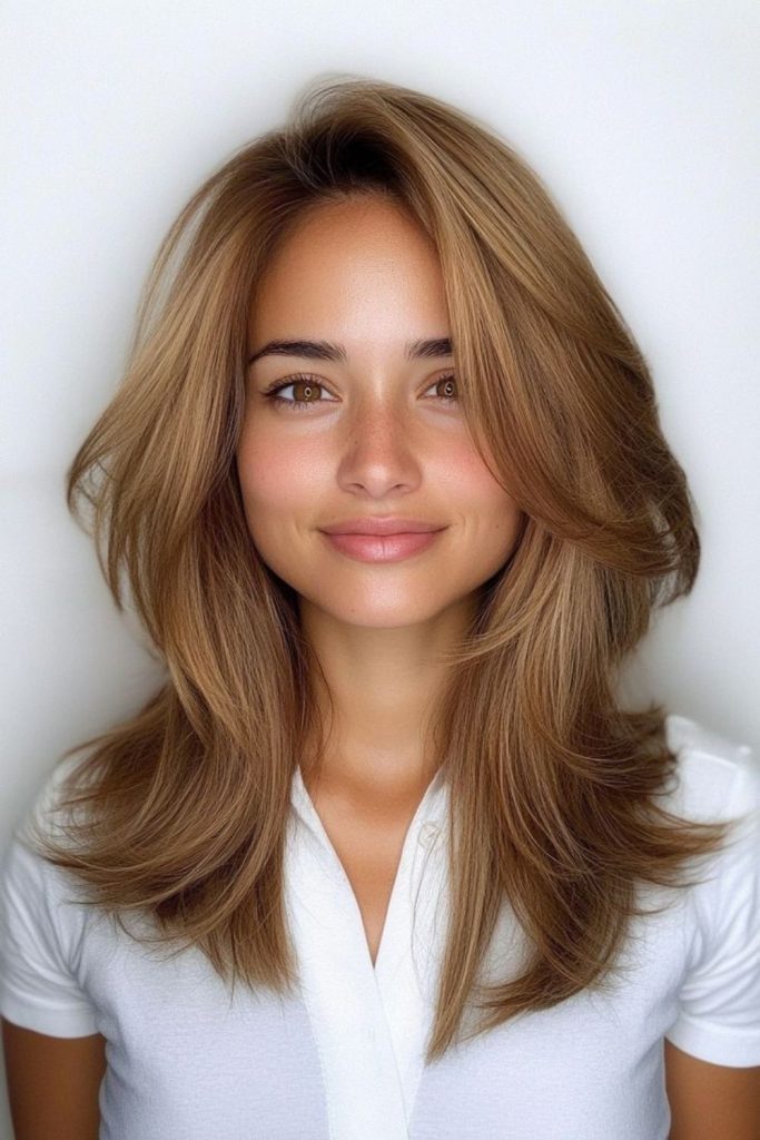 Honey Melt Soft Layers warm soft blended layered haircut