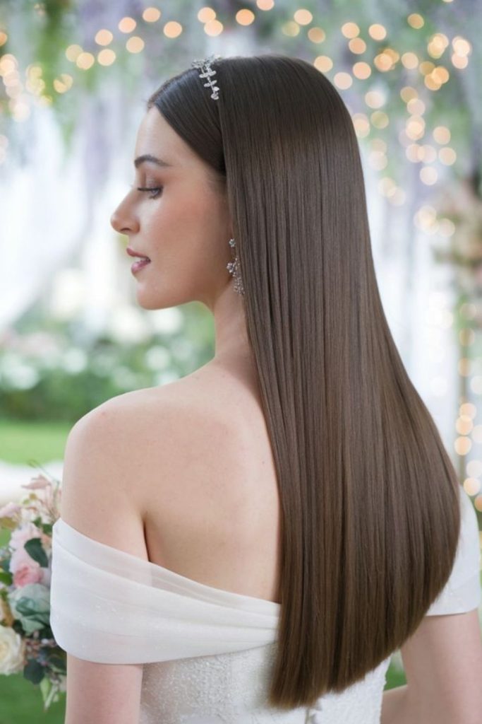 Ice queen sleek straight shiny hair