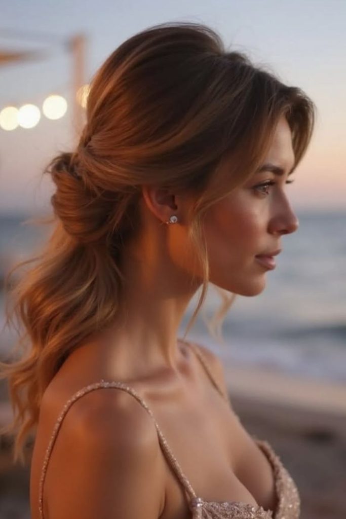 Lagoon side knot elegant sweep