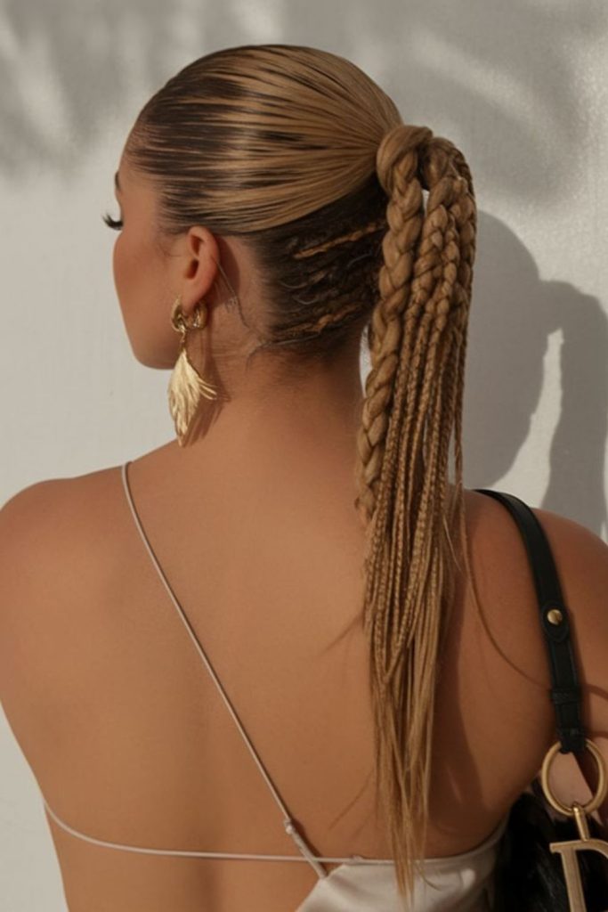 Lime twist braided pony braided ponytail zesty fresh summer look