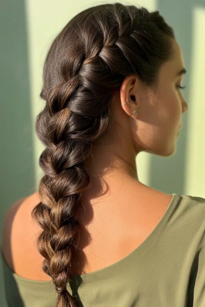 Lunar braided tail structured graduation braid flow