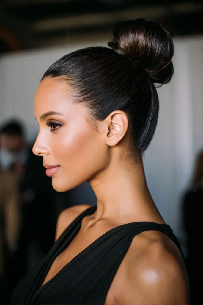 High elegant knot bun