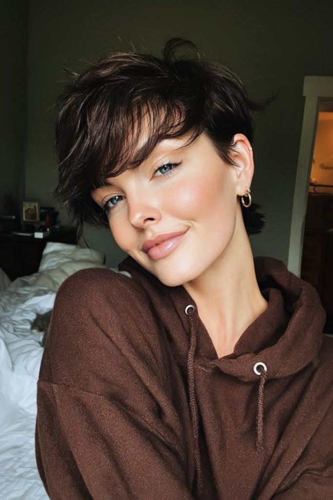 Soft fade crop gentle blended modern haircut