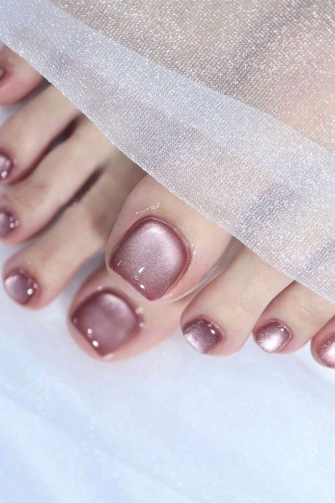 Mauve velvet graceful soft toe style