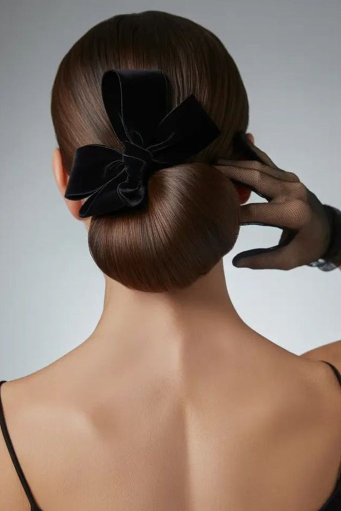 French Twist sleek formal evening updo