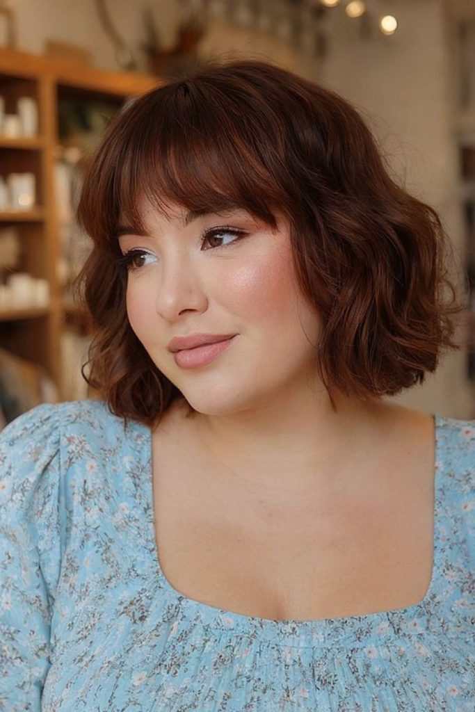 soft fringe bob gentle framing airy face shape cut