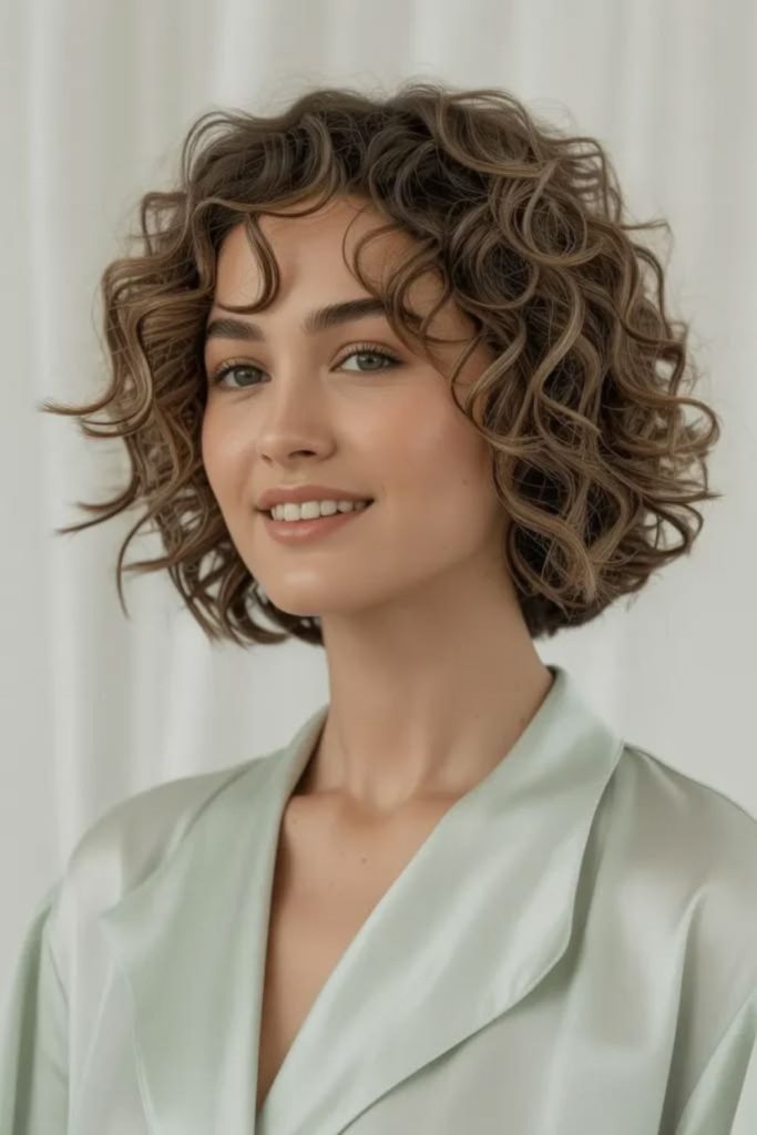 Moonlit short ringlet crop curls style.