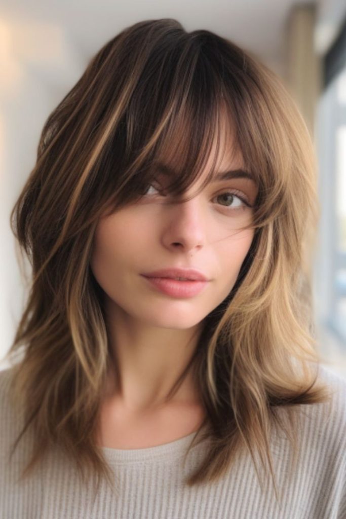 Feathered medium lob soft textured style