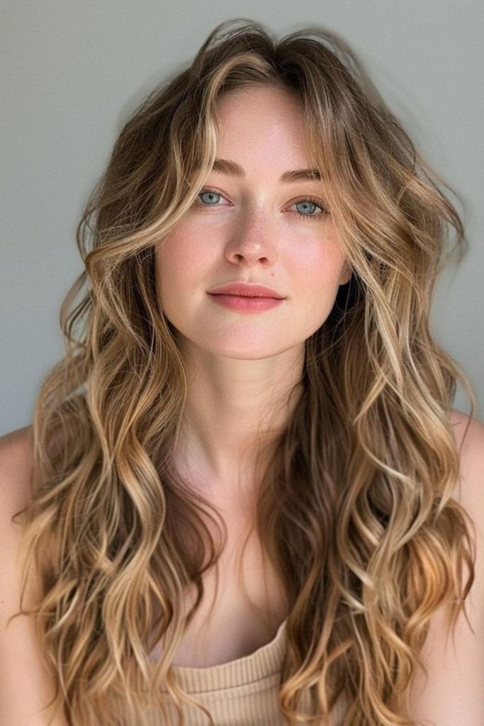Beach inspired layered wavy flowing texture