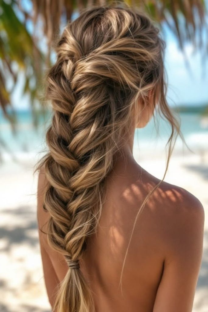 Loose fishtail ocean mist braid