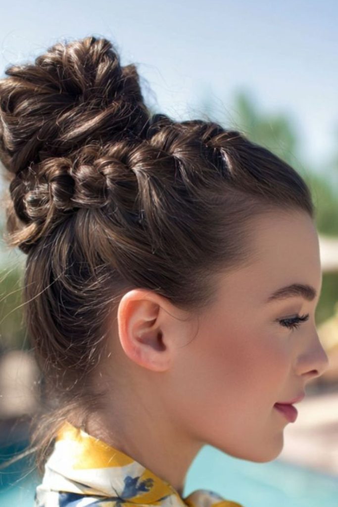 Braided bun net ocean structure hold