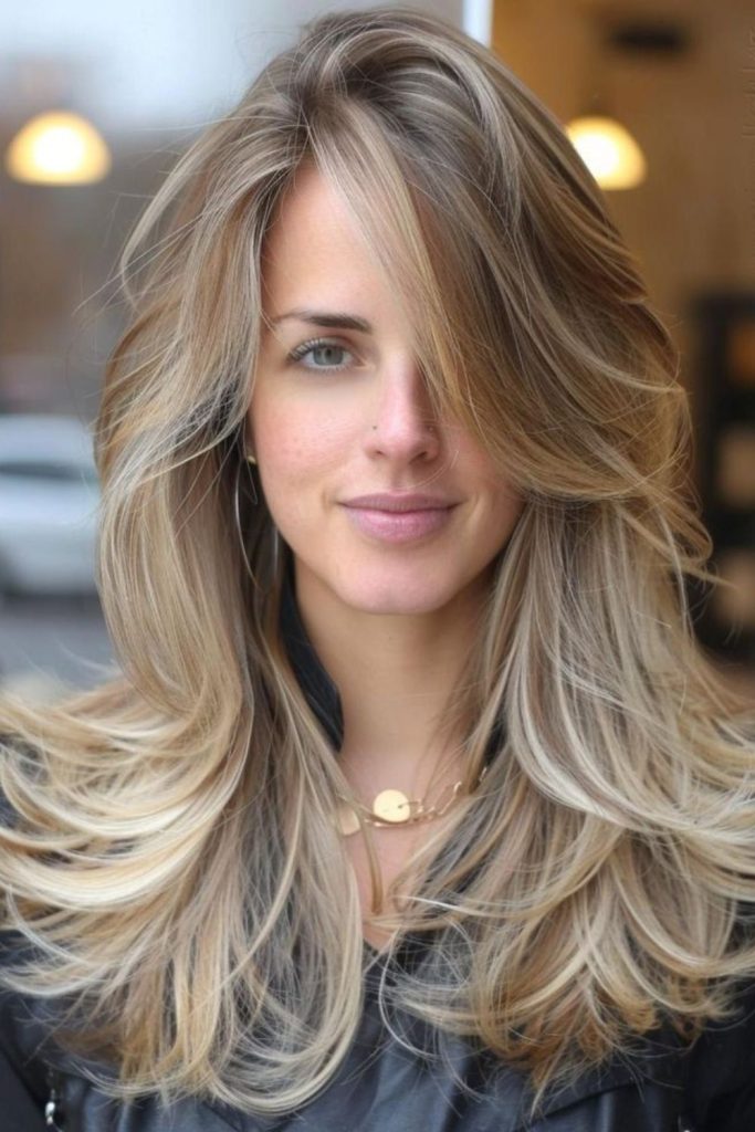 Opal flick out layers with airy flipped ends