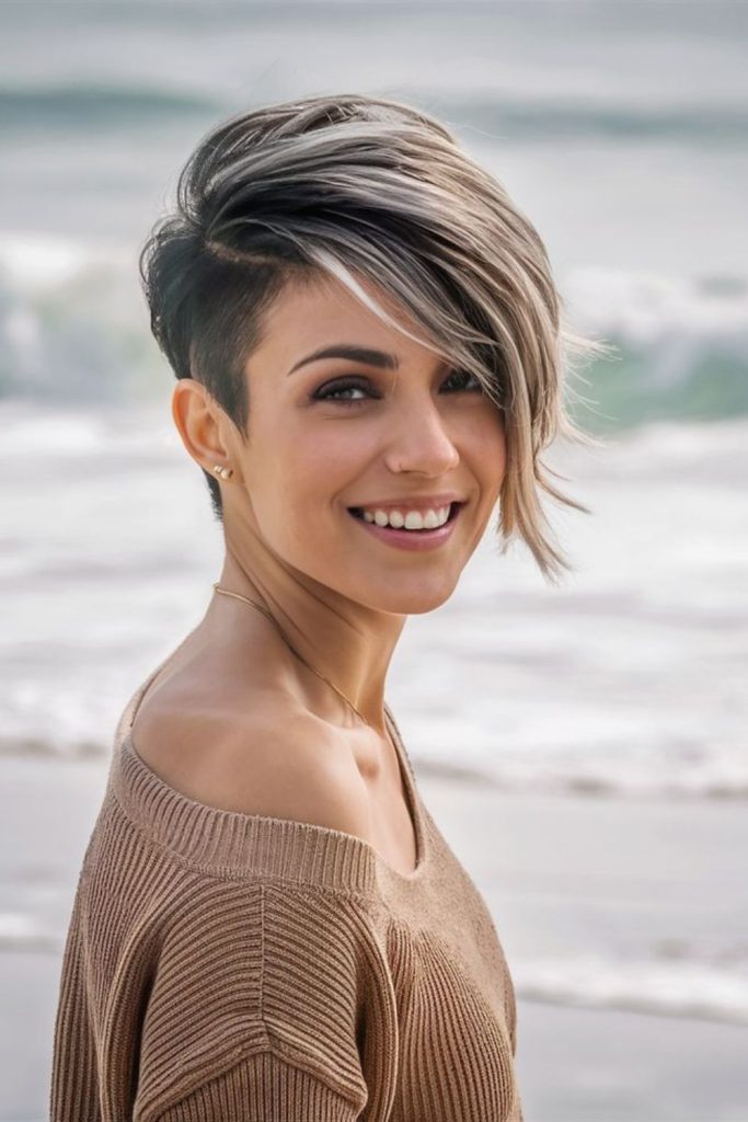 Prism Edge asymmetrical edgy haircut style.