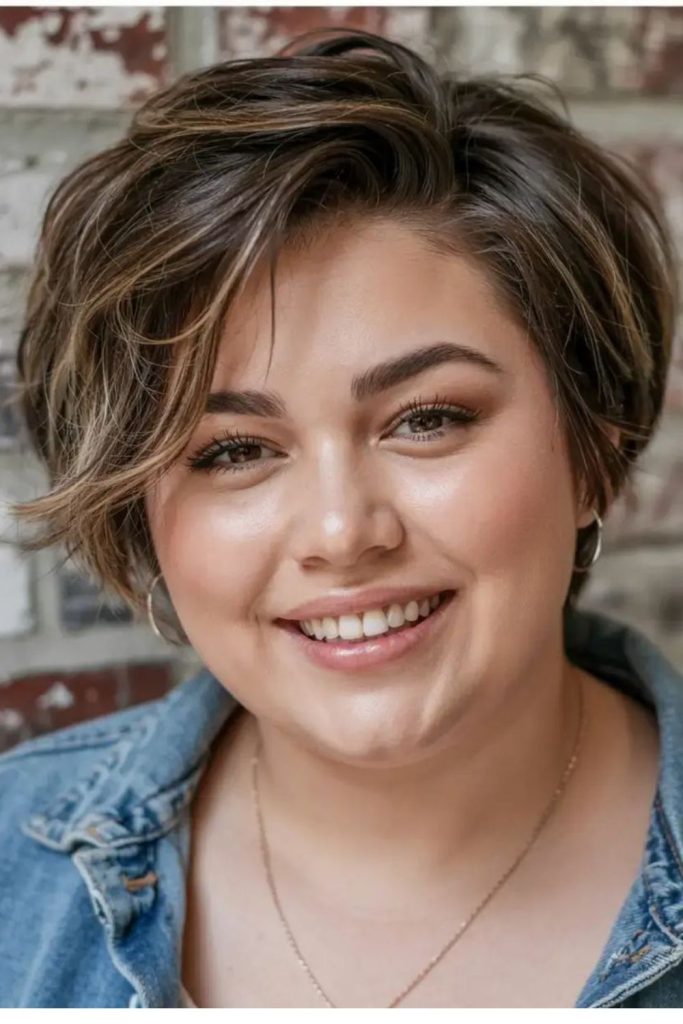 razor cut crop sharp light textured short hairstyle