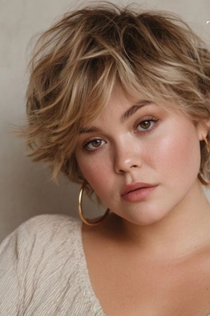 feathered shag haircut messy edgy layered short style