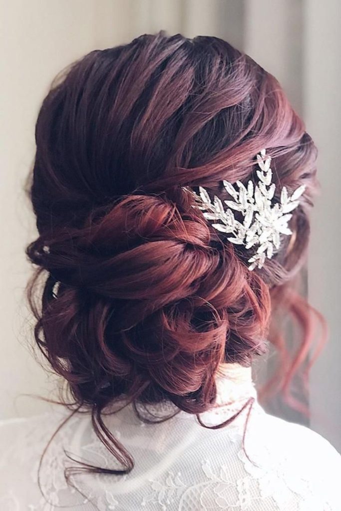 Vintage coil updo classic glam finish
