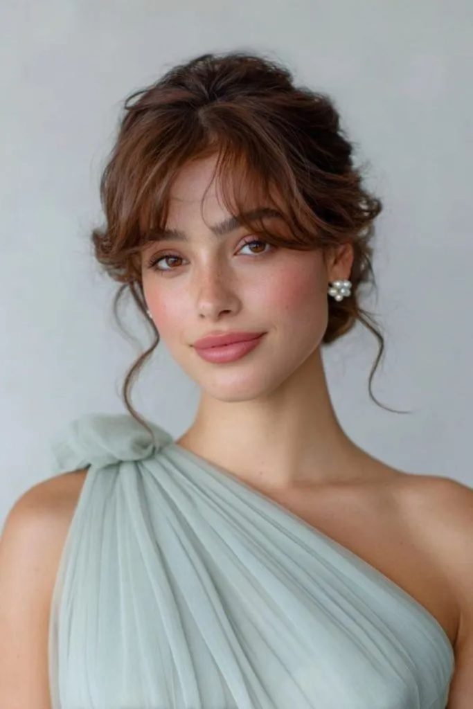 Romantic Updo floral inspired woven bun