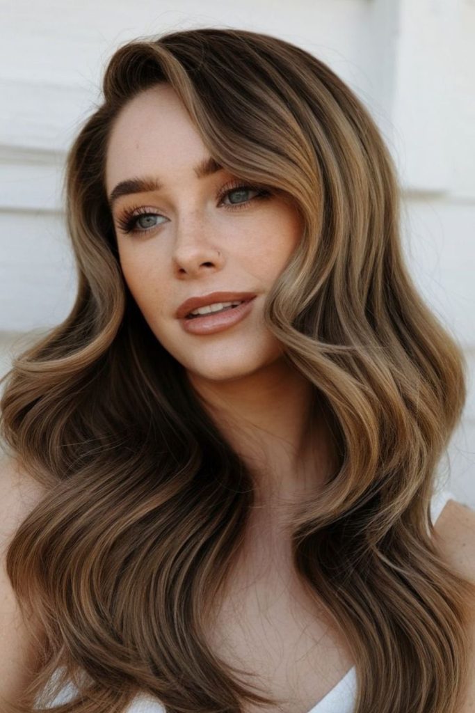 Smooth satin flow glossy wave texture